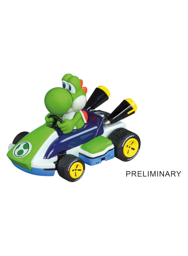 كاريرا آر سي ماريو كارت سباق كارت | مركبة يوشي تعمل بالتحكم عن بعد بتردد 2.4 جيجا هرتز | تصميم نينتندو الأصيل | لعبة سباق ممتعة لجميع الأعمار - Image 2