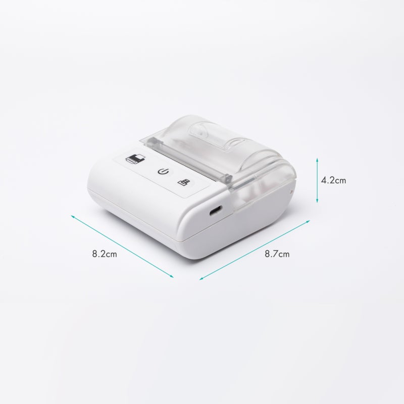58mm Portable Thermal Receipt Printer Wireless BT USB Connection - 2600mAh Battery Direct Thermal Printing for Bill Post Receipt - Image 2
