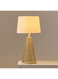 Home Box مصباح طاولة معدني أرون بسلك معدني وظل قماشي ٣٦ × ٦٣ × ٣٦ سم  - Image 2