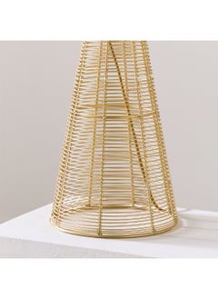 Home Box مصباح طاولة معدني أرون بسلك معدني وظل قماشي ٣٦ × ٦٣ × ٣٦ سم  - Image 4