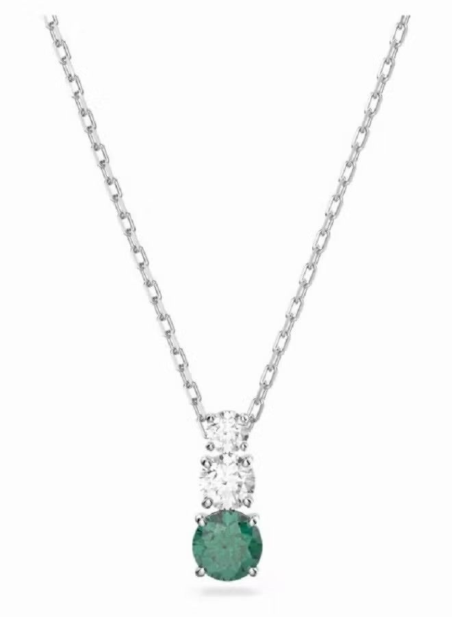 Fashion green diamond pendant necklace - Image 1