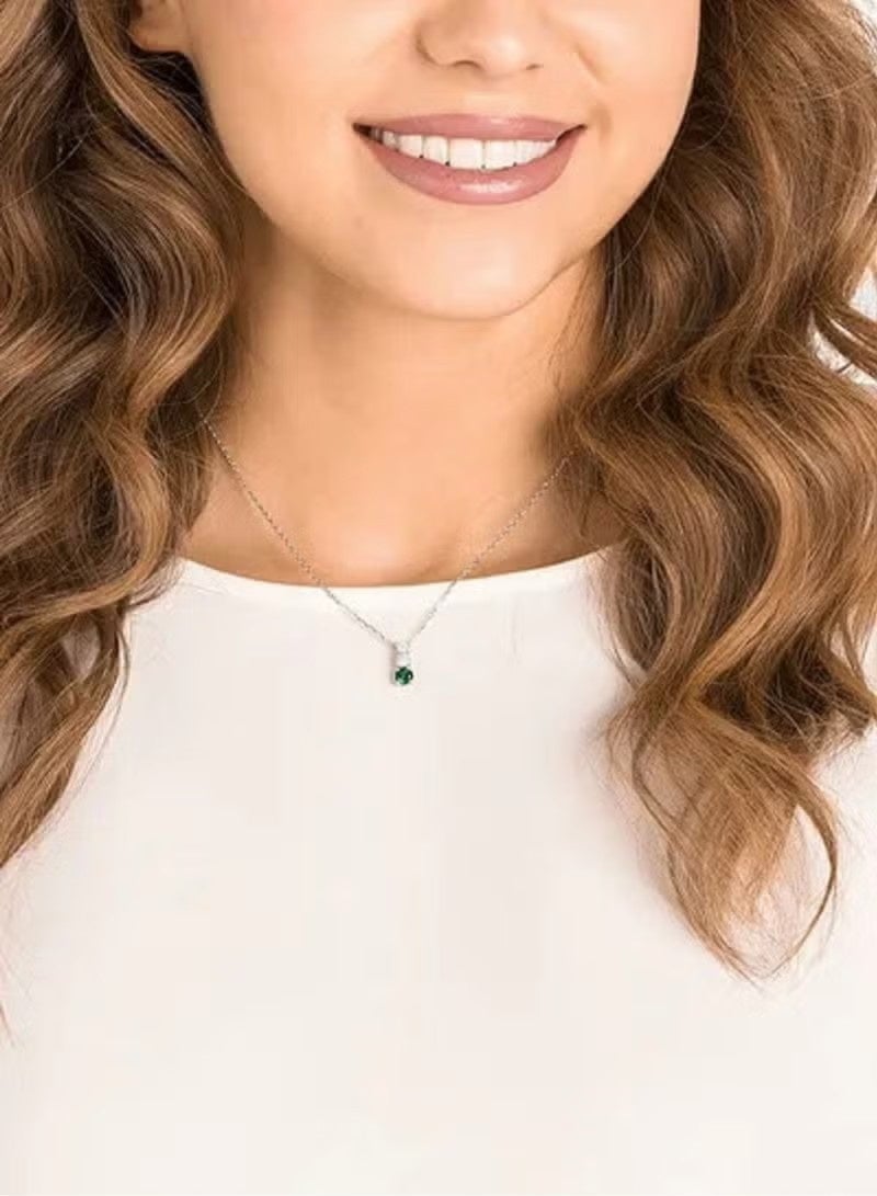 Fashion green diamond pendant necklace - Image 4