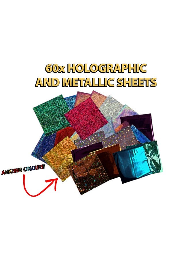 Marvin's Magic - Magic Foil Rainbow Stickers - Foil, Metallic & Holographic - Magical Art Supplies - 150 Stickers & More - Image 3