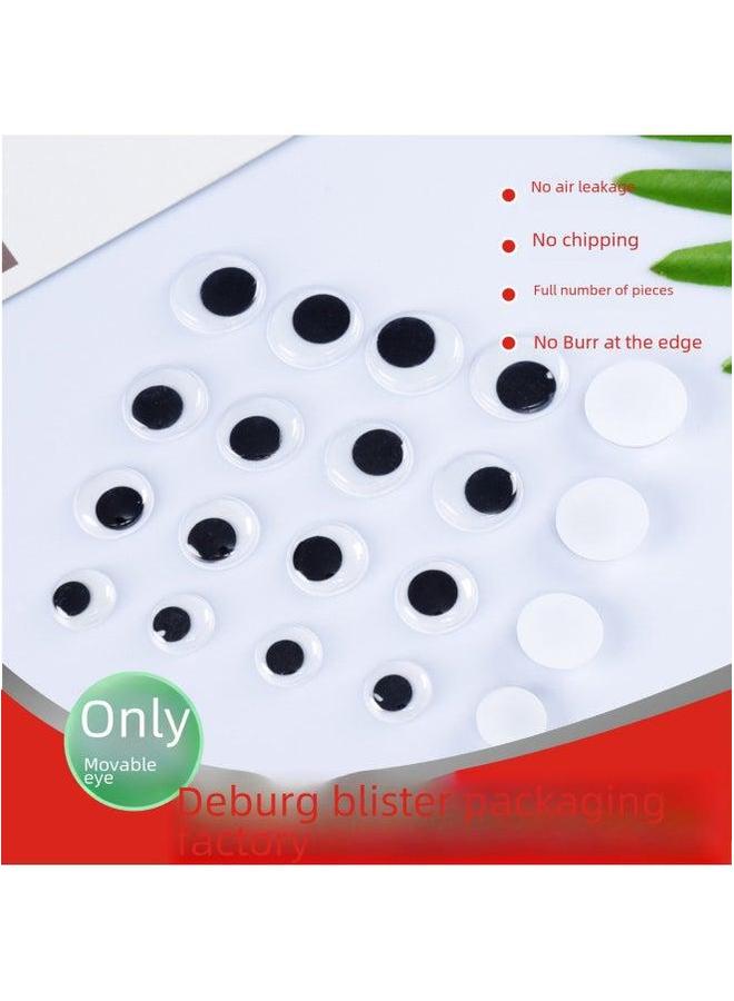 Children Diy Eyes (black And White With Glue  Without Glue) Movable Eye Plastic Handmade Sticker-Color:28mm Glue/500 - Image 3