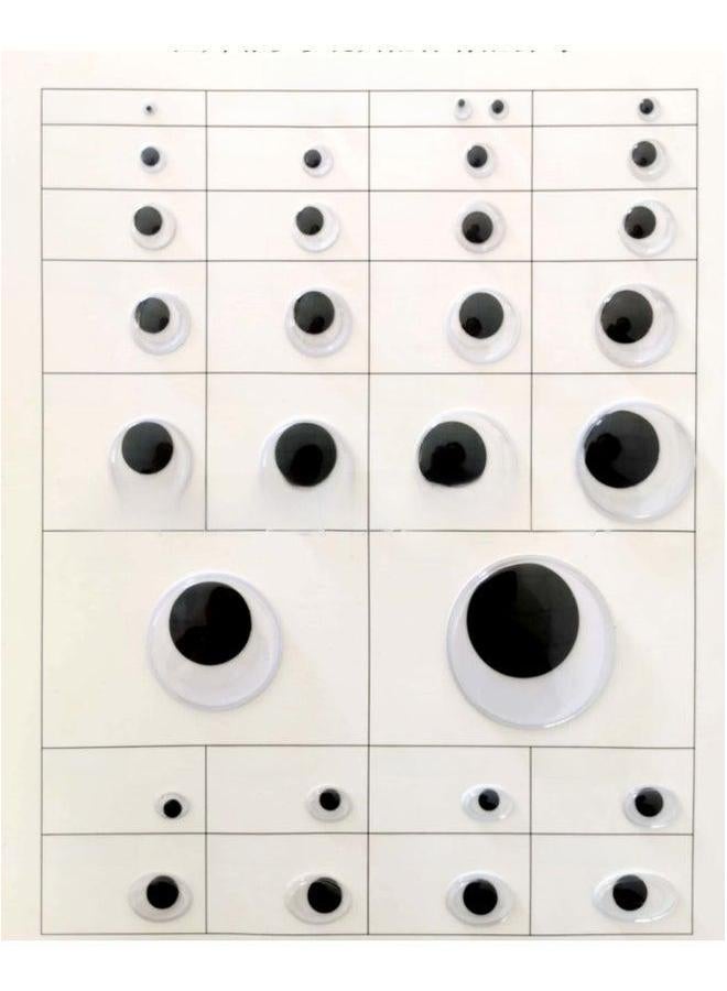 Children Diy Eyes (black And White With Glue  Without Glue) Movable Eye Plastic Handmade Sticker-Color:28mm Glue/500 - Image 5