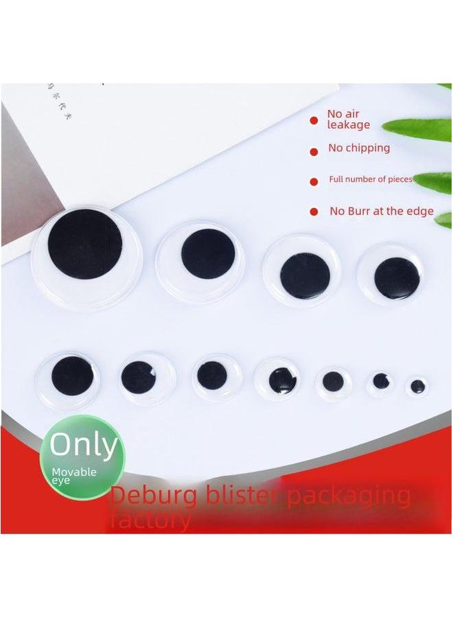 Children Diy Eyes (black And White With Glue  Without Glue) Movable Eye Plastic Handmade Sticker-Color:28mm Glue/500 - Image 2