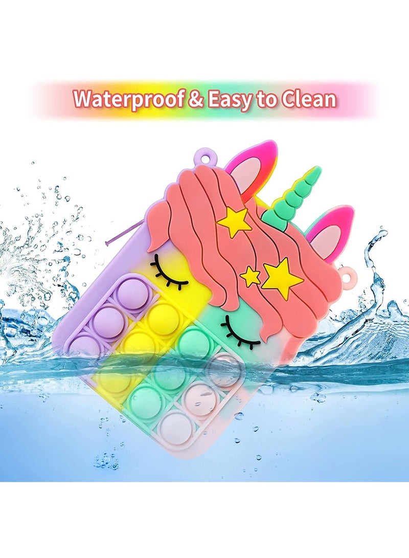 LEDIN Pop Shoulder Bag for Girls and Women, Big Pop Purse Bags, Lovely Sensory Silicone Cartoon Bag Toy for Students Kids - Image 5