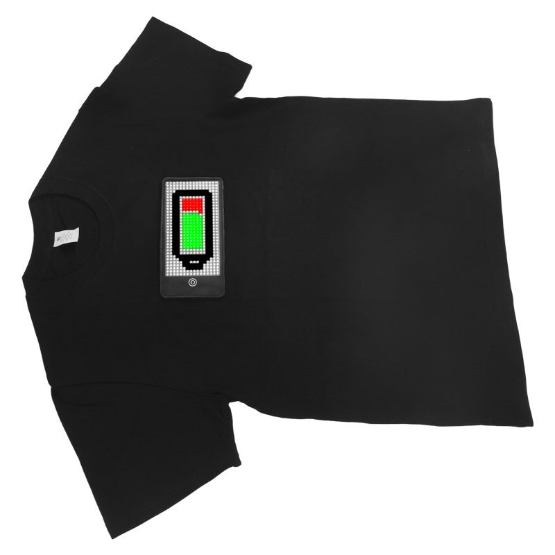 LED Glowing T Shirt: 512-Point LED Array, App Programmable, Customizable Patterns - Detachable Screen, 1500mAh Battery for Holiday Parties, Concerts, Performances & Role Playing - Image 4