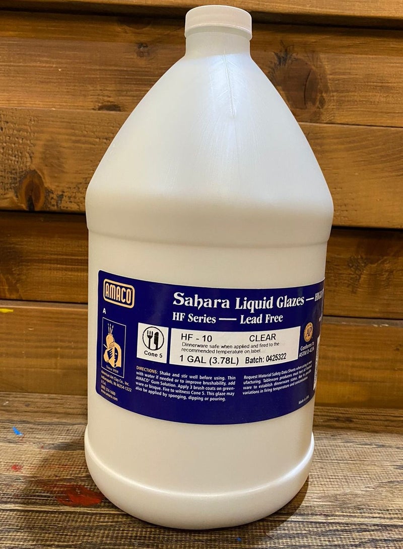 Amaco High Fire HF-10 Clear Glaze for Pottery and Ceramic 1 Gallon - Image 1