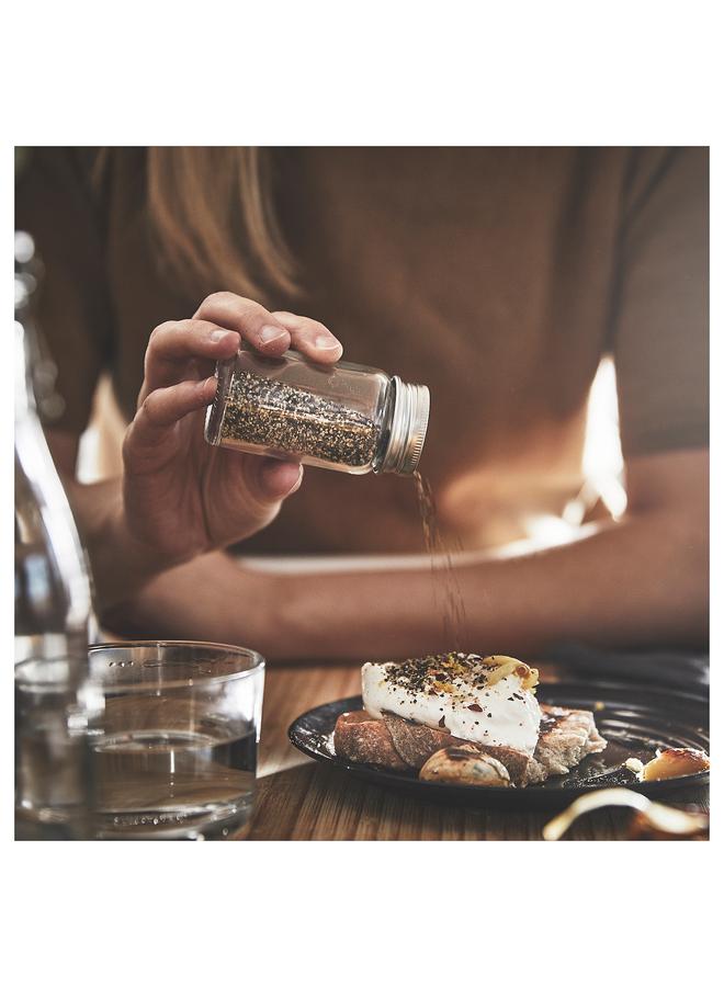 زبون علبة ملح وفلفل، زجاج شفاف/فولاذ مقاوم للصدأ، 8 سم - Image 5