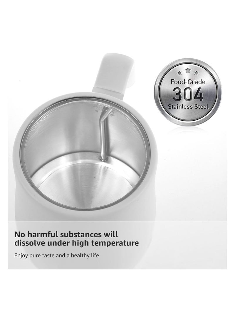 SYOSI Electric Stainless Steel Kettle, 800ml Gooseneck Kettle Ultra Fast Boiling Hot Water Kettle, Auto Shutoff Anti-dry Protection, Hot Water Boiler for Pour-over Coffee, Tea, Leak-Proof Design (White) - Image 5