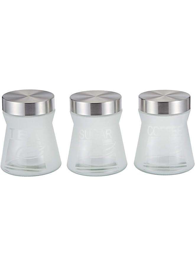 Harmony Top Frosted Glass Jar With Metal Cover 680Ml - Image 1