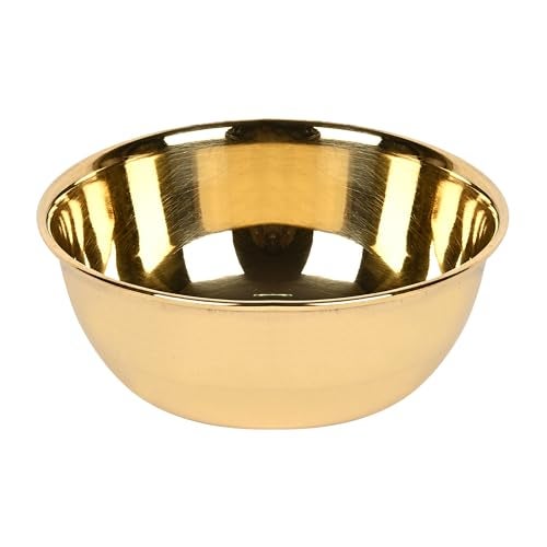 KC Brass Golden Flower Printed Brass Bowls Set of 4 Pc - 250 ML - Image 5
