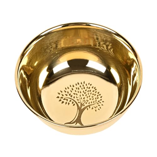 KC Brass Golden Flower Printed Brass Bowls Set of 4 Pc - 250 ML - Image 4