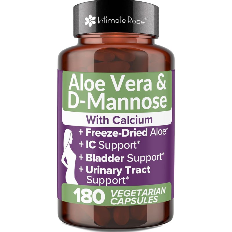 Intimate Rose Aloe Vera Capsules IC Supplements 200x Concentrate Pure Aloe Vera DMannose Calcium Easy to Swallow Aloe Pills