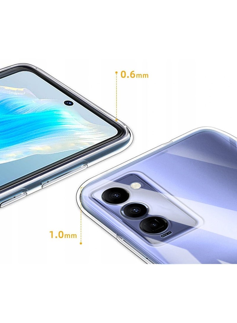 Wtech TPU Soft Corner Case Cover For Tecno Camon 18P 4G Clear - Image 2