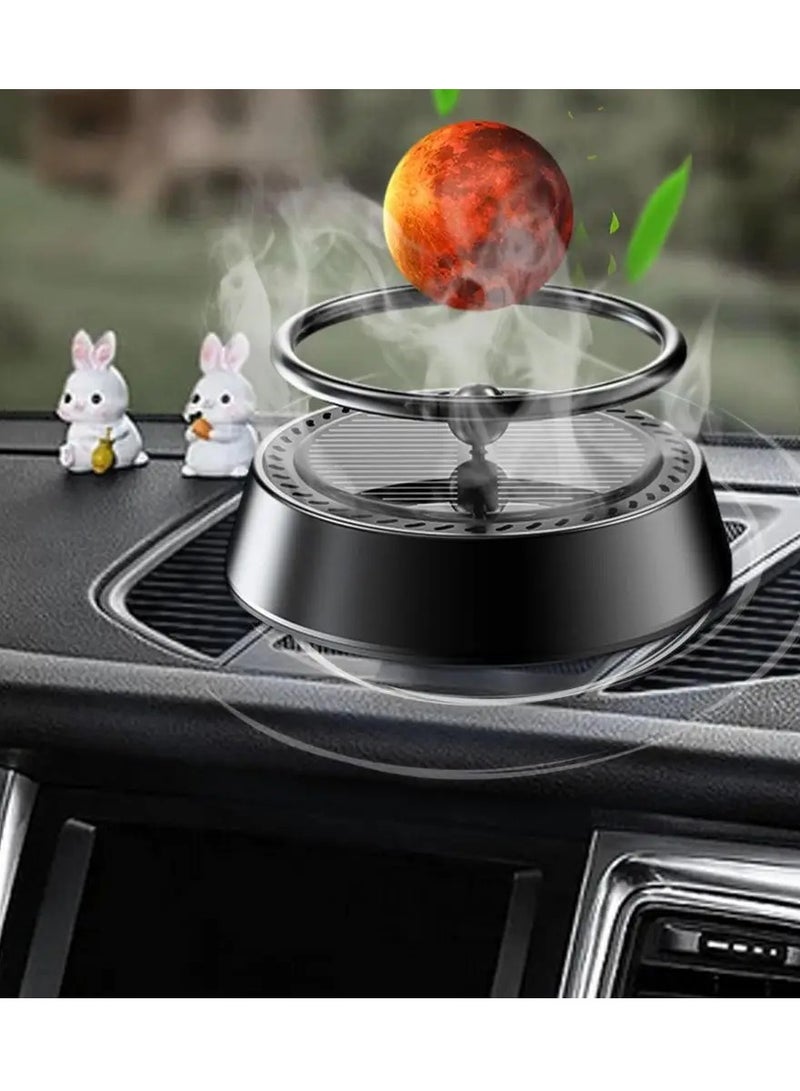 Yuwell Car Air Freshener Solar Rotating Aromatherapy Diffuser Black - Image 5