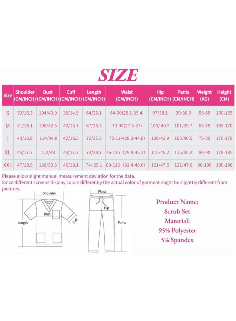 Loquat Men's and Womens Medical Scrubs trousers Medical Uniform Long trousers Navy Blue - Image 2