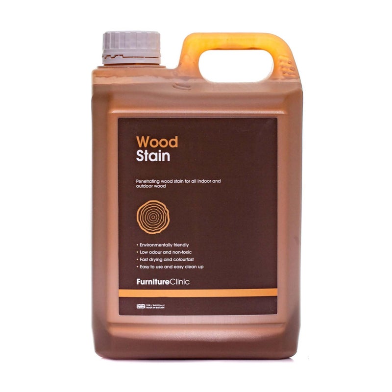 Furniture Clinic Furniture Clinic Wood Stain (Natural Oak) – Fast Drying, Highly Concentrated, and Easy-to-Apply Light Oak Wood Stain for All Indoor & Outdoor Wood – Water Based & Non-Toxic – 2.5L - Image 1