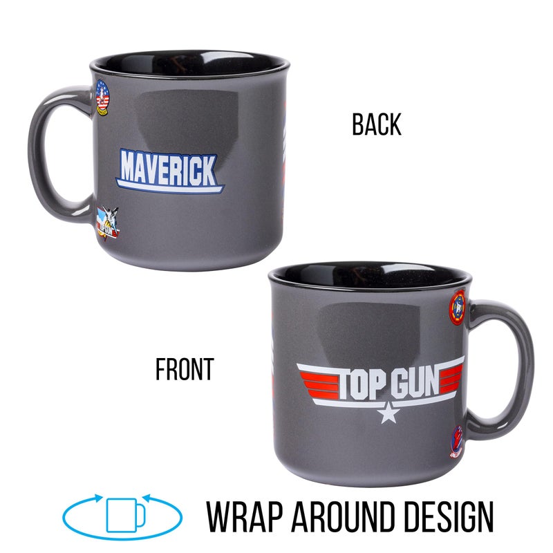 Silver Buffalo Top Gun Maverick Ceramic Camper Mug, 20 Ounces - Image 3