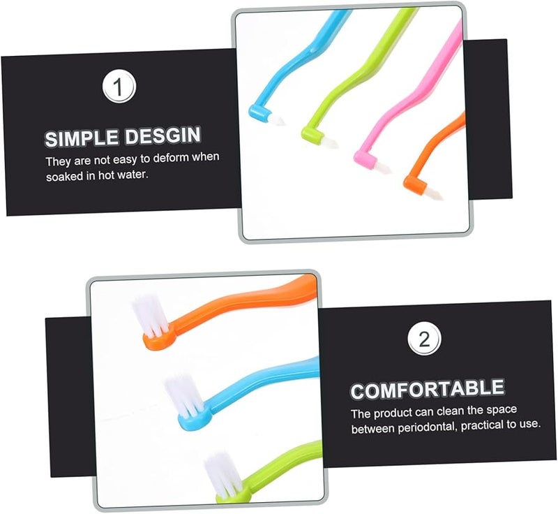 Double Headed Interdental Toothbrush 4 Pack for Braces Dentures and Hard to Reach Areas - Image 4