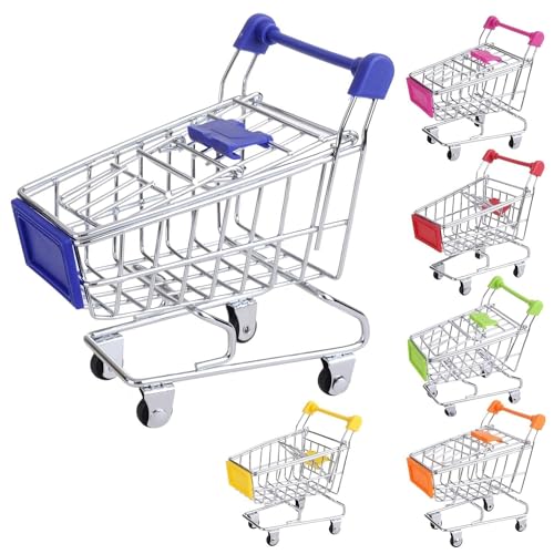 DEZIINE Mini Shopping Cart Supermarket Handcart Shopping Utility Cart Mode Storage Toy - Image 1