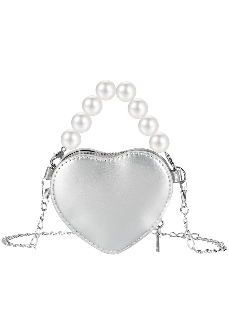 Little Girls Purses Toddler Crossbody Purse Princess Purses Handbags Girl Wallets Mini Chain Crossbody Bags Heart Purse Mini Coin Purse for Kids  - Image 1