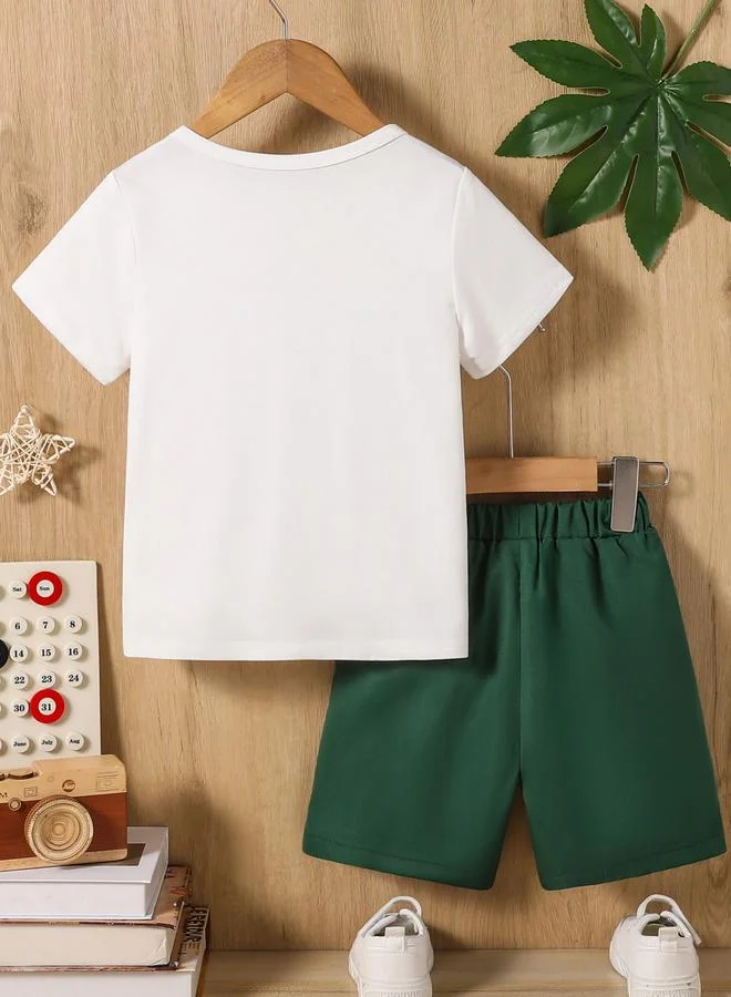 Take Two Boys Graphic Print T-Shirt and Shorts Set