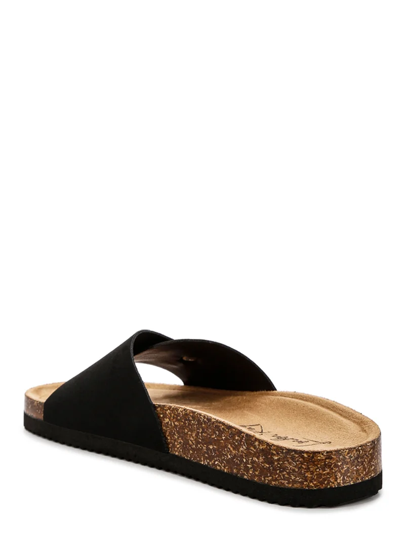 London Rag Adjustable Buckle Closure Flats in Black