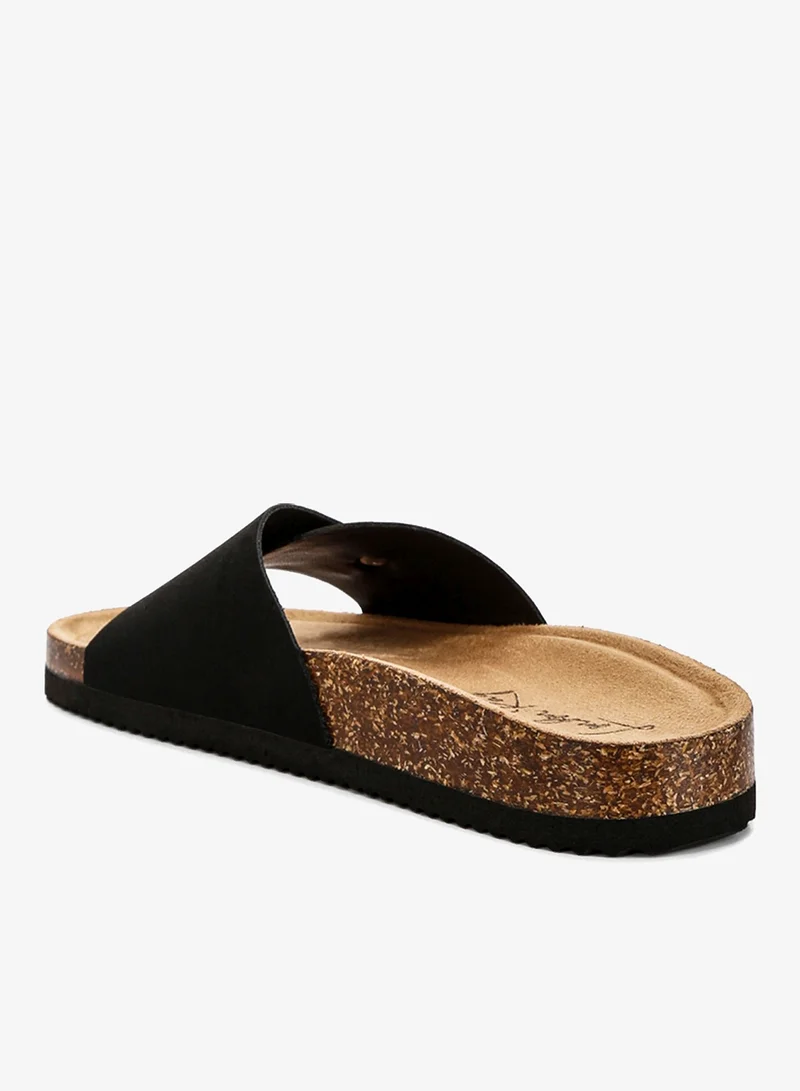 London Rag London Rag Women's Adjustable Buckle Closure Flats in Black
