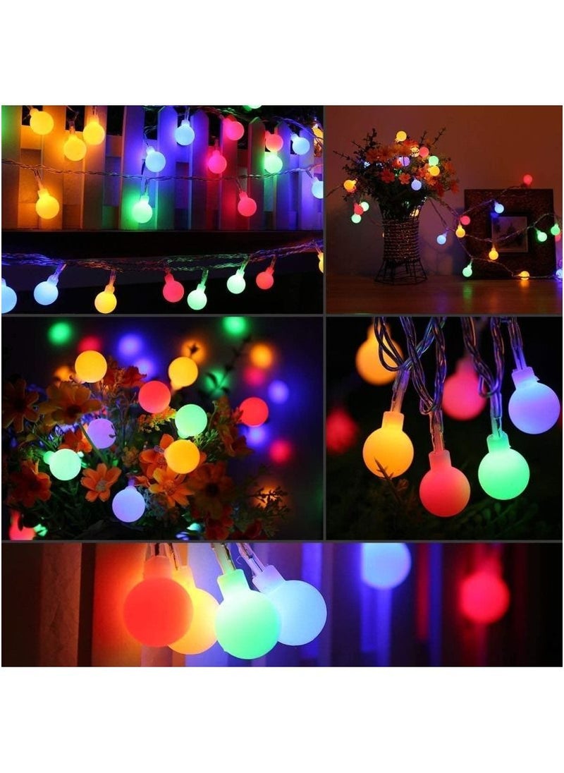 ACLIX Aclix LED Globe String Lights, Ball Christmas Lights, Indoor/Outdoor Decorative Light, USB Powered, 6M, Multicolor Light - for Patio Garden Party...  - Image 1