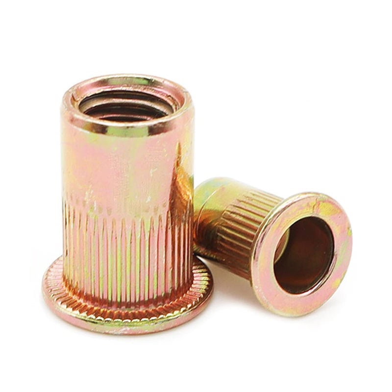 Instockbolts 1/2"-13 Rivet Nuts Zinc Plated Carbon Steel Threaded Insert Nut Nutsert Rivnuts, 10Pcs - Image 1