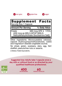 jarrow formulas Methyl Folate 400 Mcg 60 Veggie Caps Dietary Supplement Highly Biologically Active Form Of Folate 4Th Generation Folic Acid Technology 60 Servings (Packaging May Vary)  - Image 5