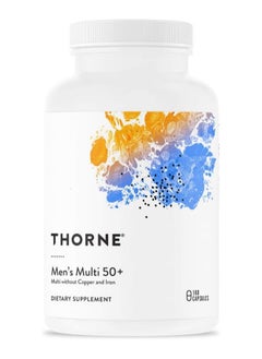 Men's Multi 50+ Daily Multivitamin and Nutrients for Men Without Iron and Copper to Support Healthy, Active Lifestyle Gluten-Free, Soy-Free 180 Capsules, 30 Servings