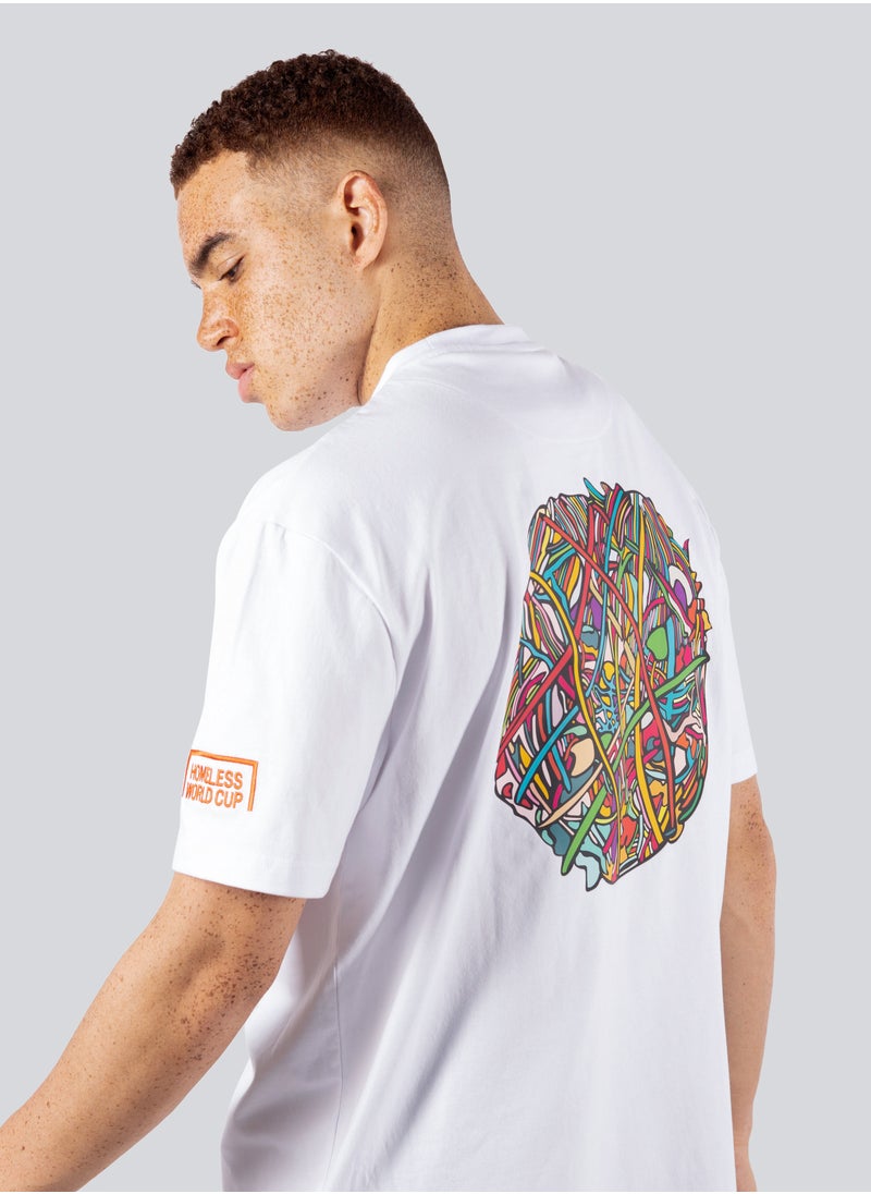 STREETBALL - StreetBall Soccer T-shirt (White/Orange) - Image 1