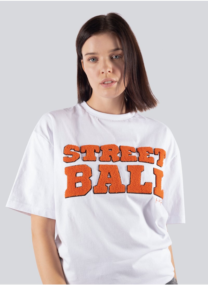 STREETBALL - StreetBall Soccer T-shirt (White/Orange) - Image 1