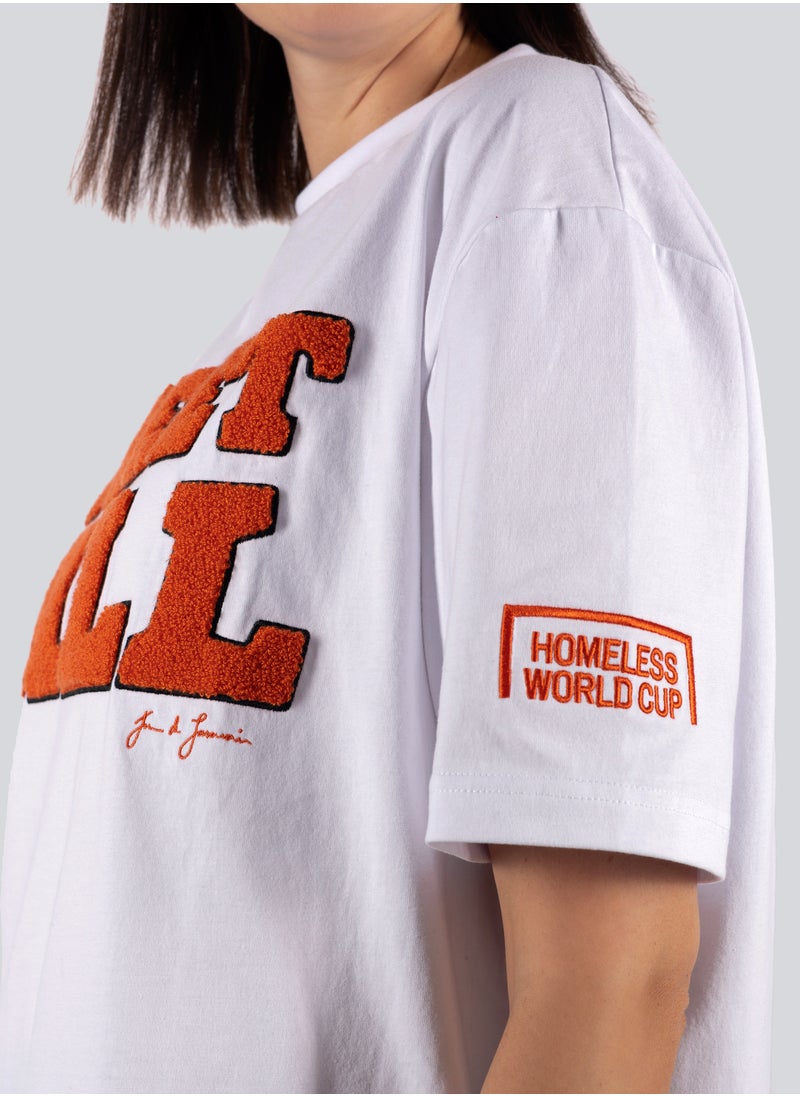 STREETBALL - StreetBall Soccer T-shirt (White/Orange) - Image 1