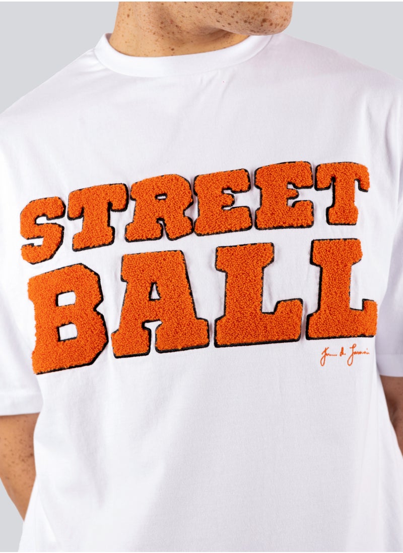 STREETBALL - StreetBall Soccer T-shirt (White/Orange) - Image 1