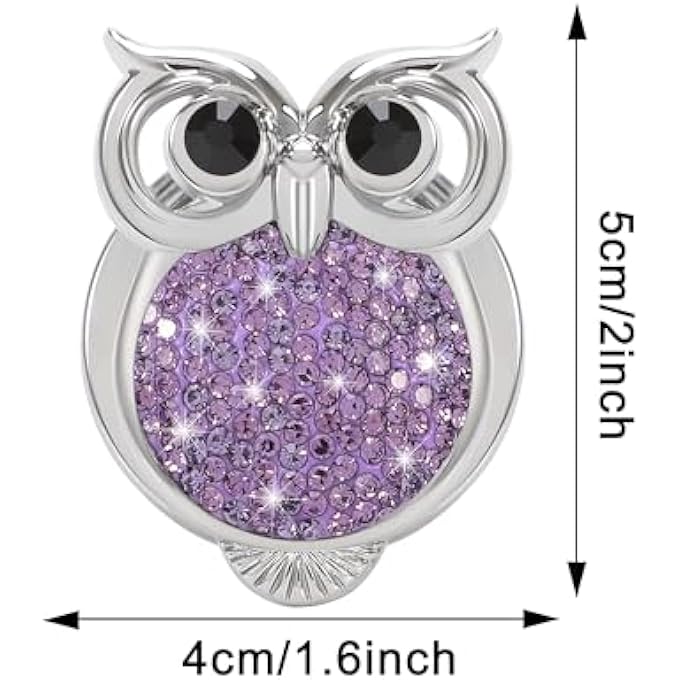SYOSI Bling Crystal Car Push Start Button Cover Owl Engine StartStop Button Decor Rhinestone Car Accessories For Interior Cute Bling Sticker For Car Decoration - Image 3