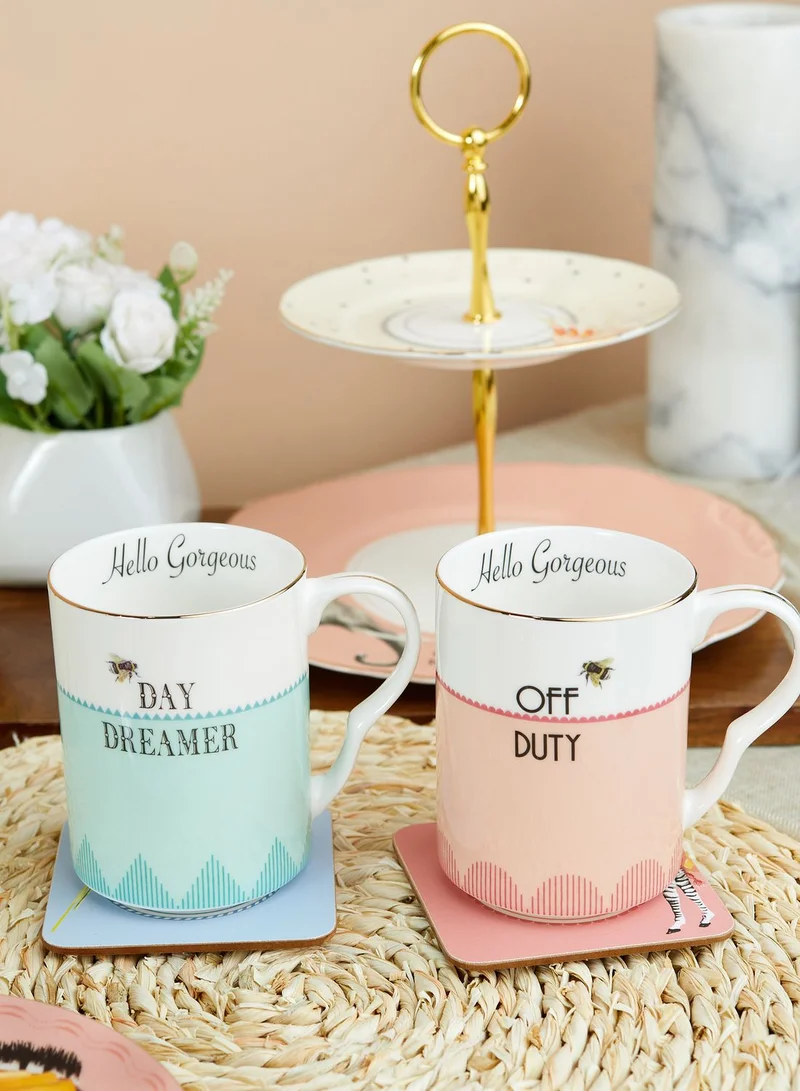 YVONNE ELLEN 2 Bonjour & Happy Hour Mug Set