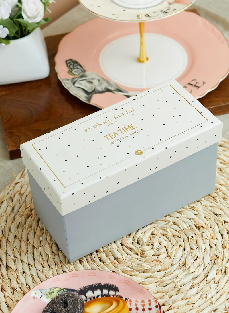 YVONNE ELLEN 2 Bonjour & Happy Hour Mug Set