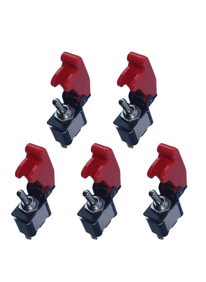 ESUPPORT 12V 20A Red Cover Rocker Toggle Switch SPST ON/OFF Car 2Pin Blue CXCP212C - Image 1