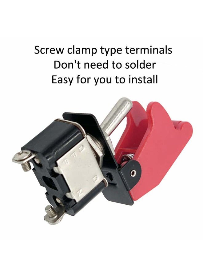 ESUPPORT 12V 20A Red Cover Rocker Toggle Switch SPST ON/OFF Car 2Pin Blue CXCP212C - Image 3