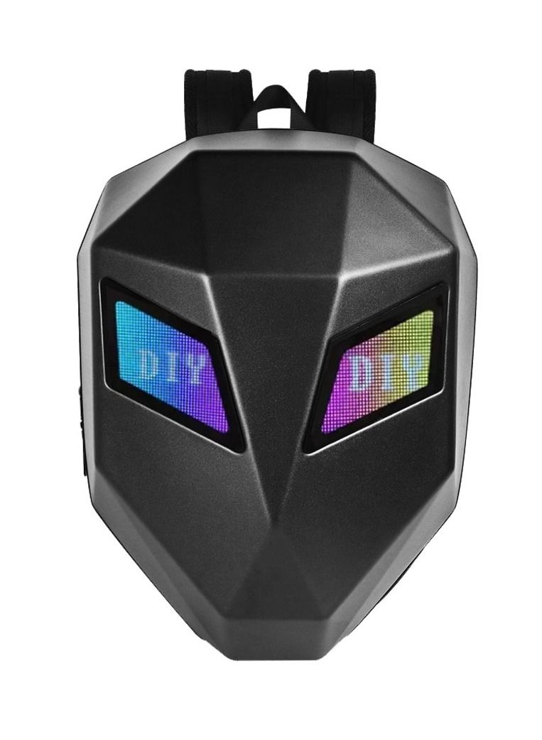 Crony Iron Man LED Display Backpack Upgrade Iron Man LED Backpack Screen Knight Motorcycle Backpack Cool Travel Bag Scooter Bag - Image 1