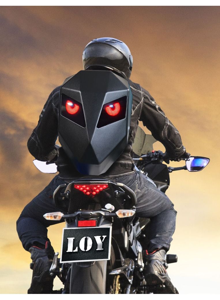 Crony Iron Man LED Display Backpack Upgrade Iron Man LED Backpack Screen Knight Motorcycle Backpack Cool Travel Bag Scooter Bag - Image 2