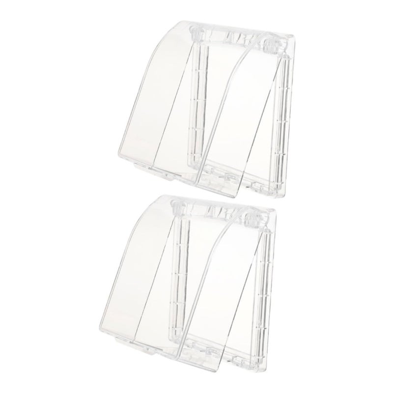 IWOWHERO Waterproof Doorbell Cover 2Pack Clear Rain Cover Protector for Outdoor Doorbell and Access Control Devices Weatherproof Switch Box 492X394X177 Inches