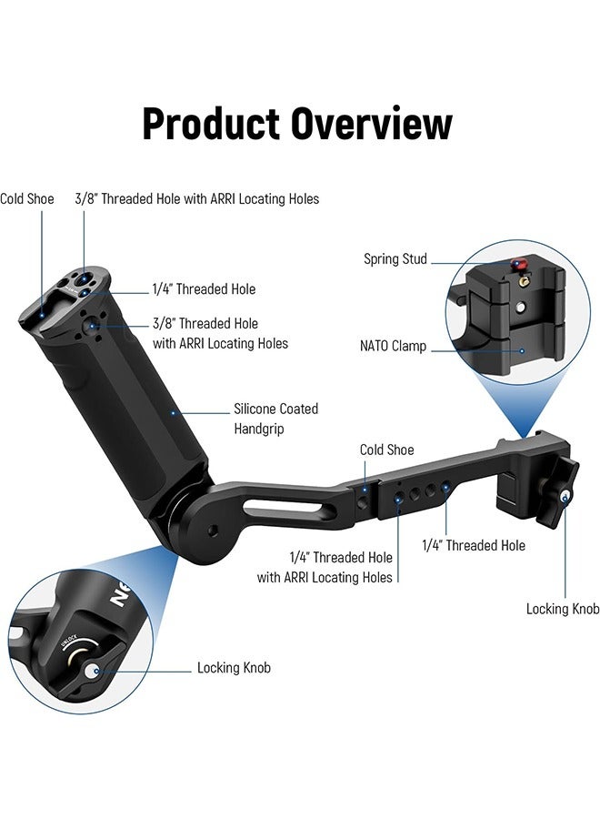 Neewer NEEWER Adjustable Sling Handle Grip Compatible with DJI Ronin RS4 RS3 Mini RS 3 Pro RS 2 RSC 2 Gimbal Stabilizer for Low Angle Shot, Max Load 13.2lb, ST49  - Image 2