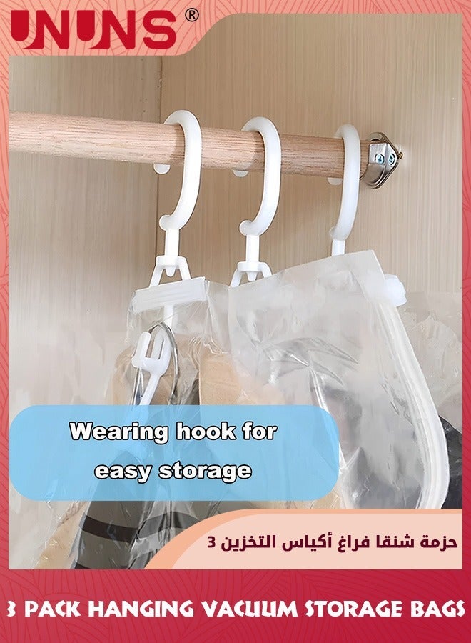 UNUNS Vacuum Storage Bags 3 Jumbo Pack,Super Large Seal Bag With Free Hand Pump,Space Saver Compression For Clothes Comforters Blanket Pillows Bedding,110x67cm  - Image 5