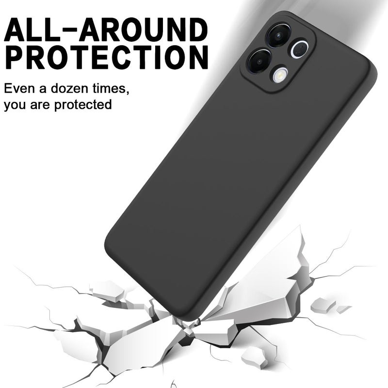 erorex For OPPO K13 5G Solid Color Liquid Silicone Dropproof Full Coverage Phone Case(Black) - Image 5