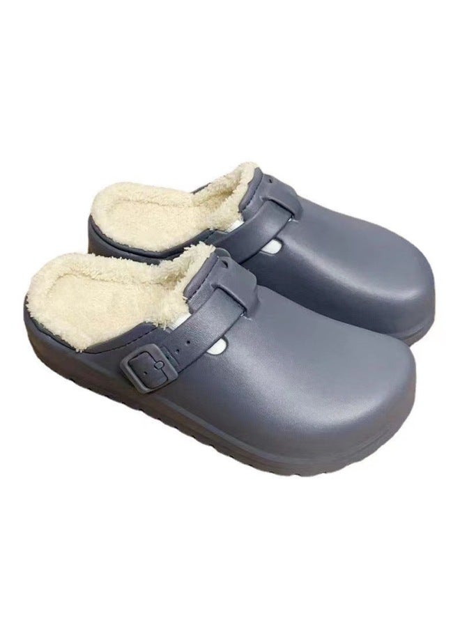 Cotton Slippers Winter Warm Indoor Mute Couple's Large Size Home Cotton Slippers New Home Simple Fashionable Spot
